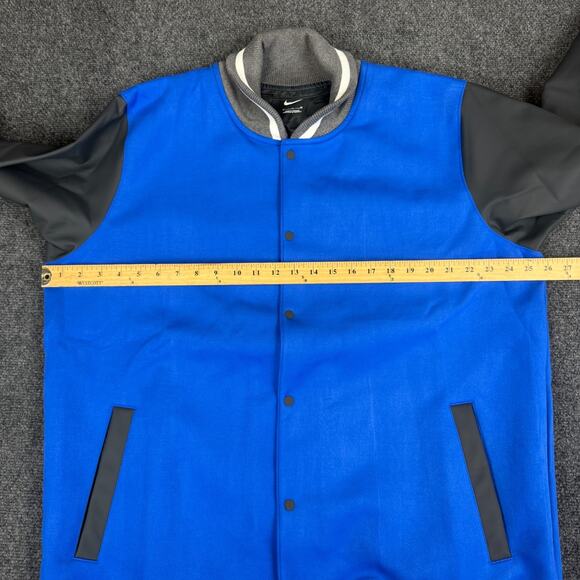 Nike Team Player Letterman Jacket Mens Extra Large (XL) Blue Gray DJ5971-493 NWT - Picture 7 of 9